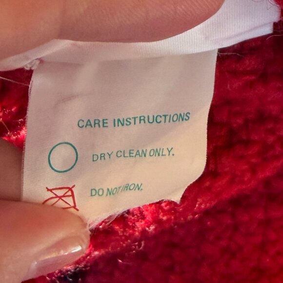 Vintage Obermeyer women's Noel vest large red christmas holiday button wool - Picture 10 of 10